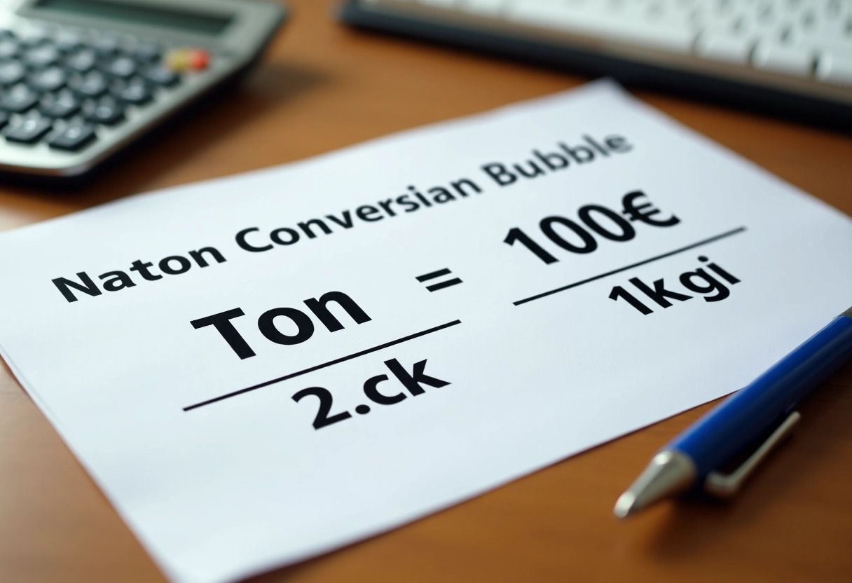 conversion précise : une tonne en kilogrammes